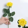 Real Touch Moisture Single Head Rose Quality Artificial Flower