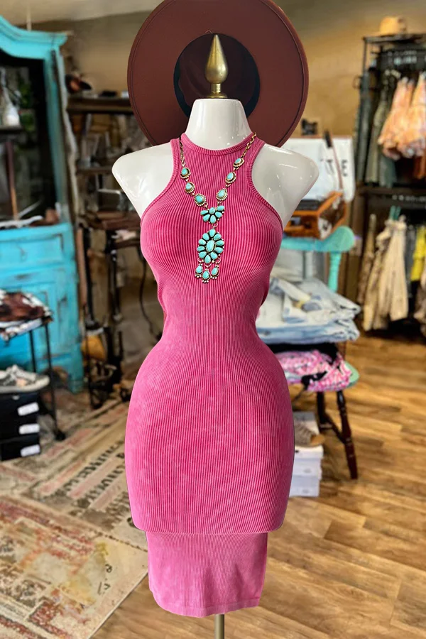 Casual Sleeveless Round Neck Dress