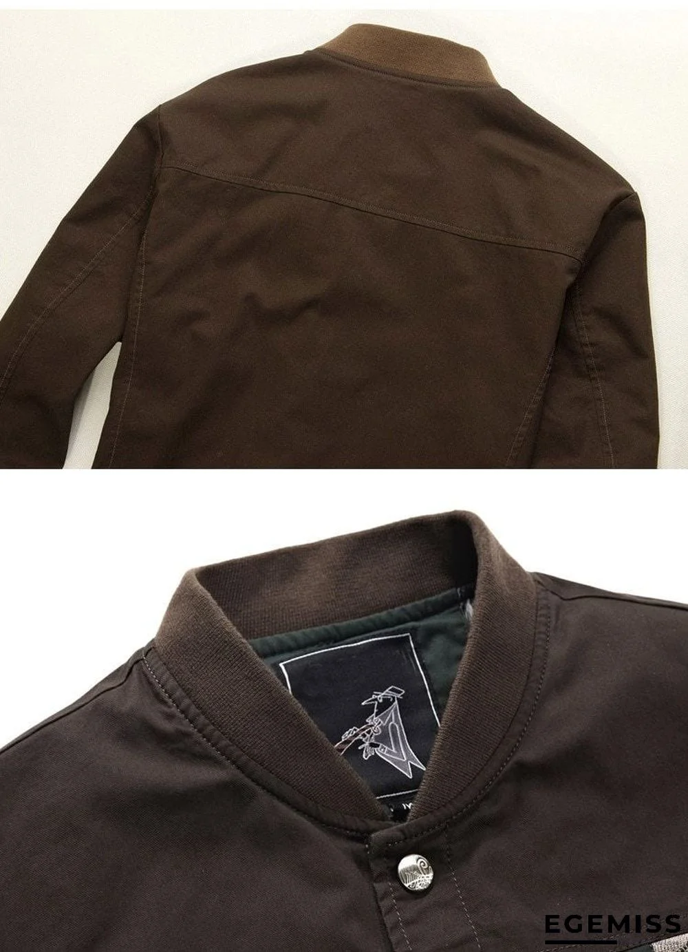 Men Casual Autumn Stand Jacket Cotton Outwear Patchwork Man Coat Size M-3XL | EGEMISS