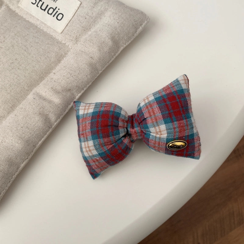 Vintage Style Lady Women’s Lattice Bow Knot Cloth Hair Clip Hair Band Hair Claws