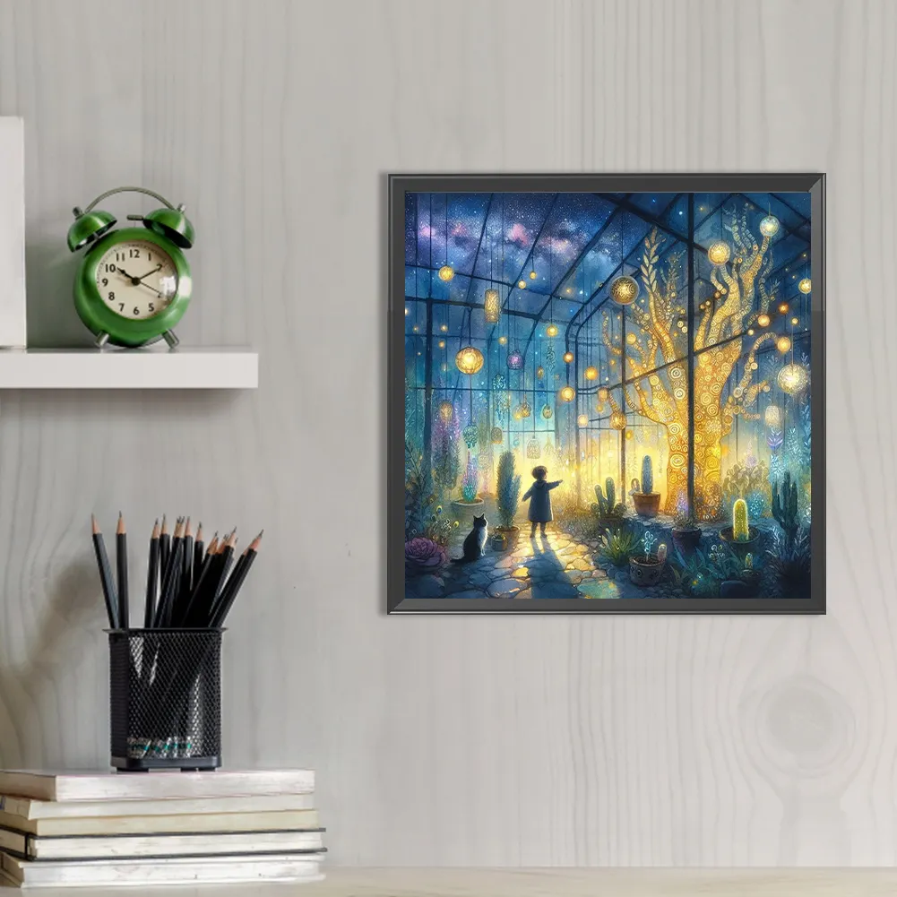 Partial AB Diamond Painting - Full Round Drill - Flower Room(Canvas|45*45cm)