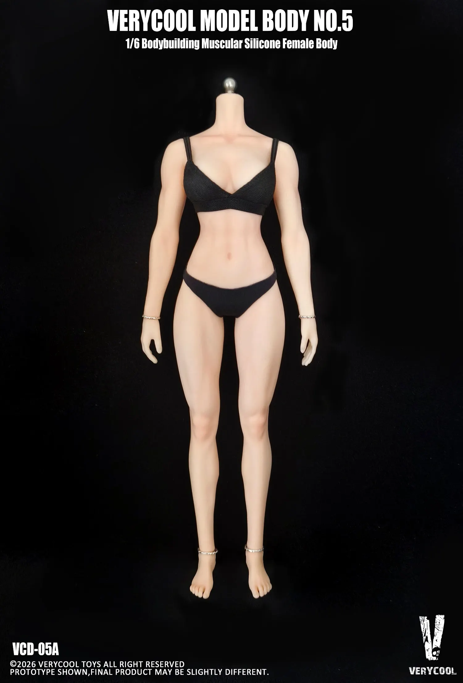 VERYCOOL-Body No.5 &ndash; 1/6 Silicone Female Body with a Bodybuilding Muscular Physique A/C skin tone-