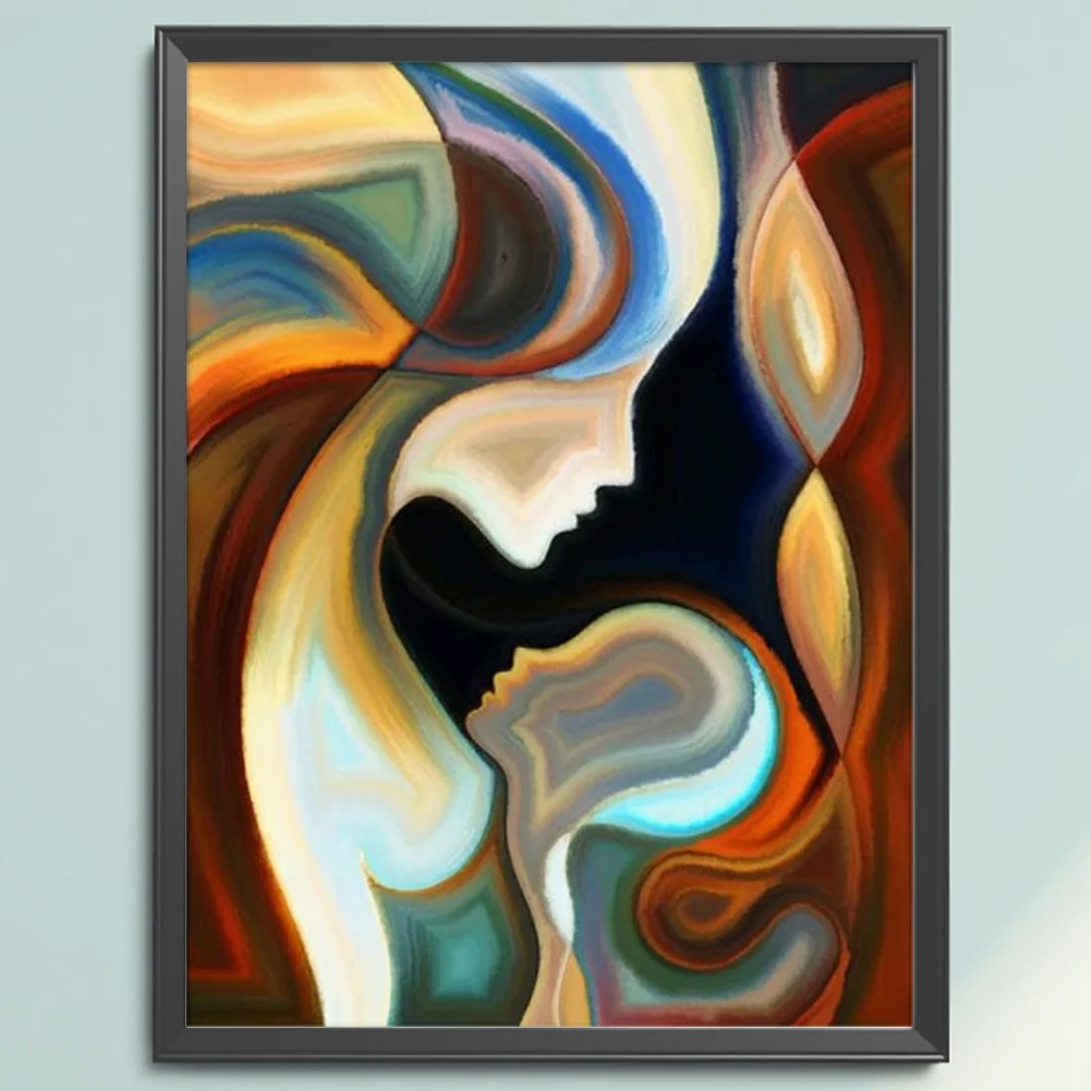 9CT Full Stamped Cross Stitch Bead Embroidery- Figure(Canvas|30*40CM)