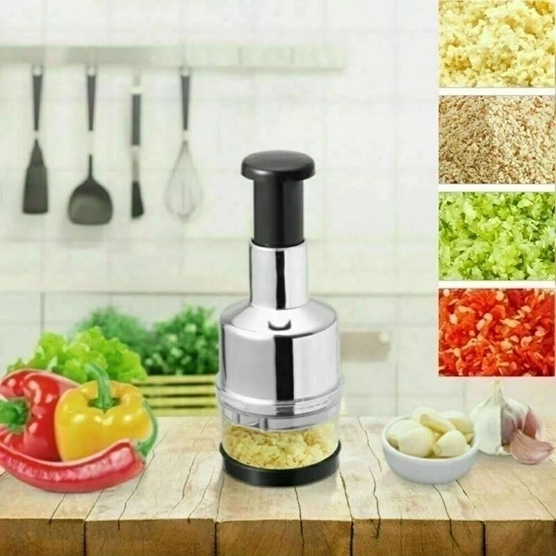 Minimalist Solid Color Stainless Steel Plastic Veggie Chopper 1 Piece