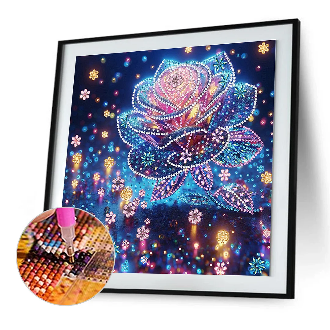 Flowers - Diamond Painting - Partial Special Shaped Drill(Canvas|30*30cm)