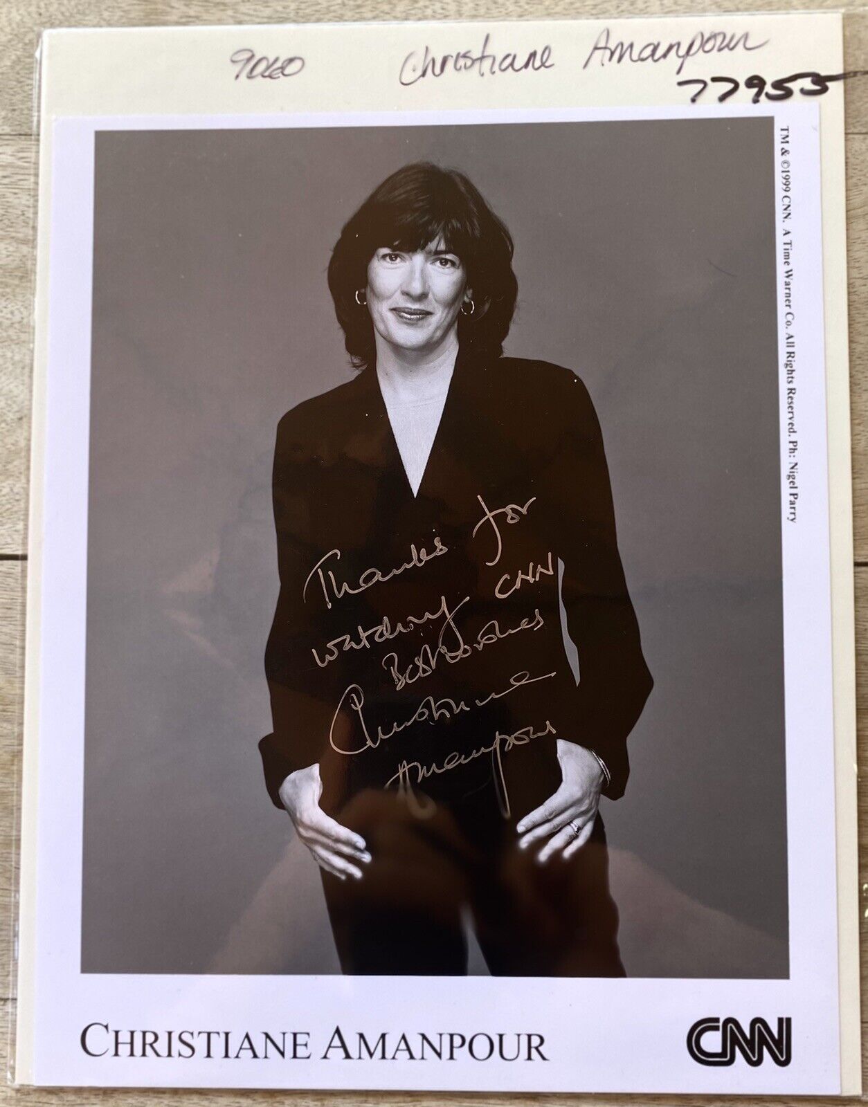 Christiane Amanpour Autographed 8x10 Signed Photo Poster paintinggraph CNN Reporter