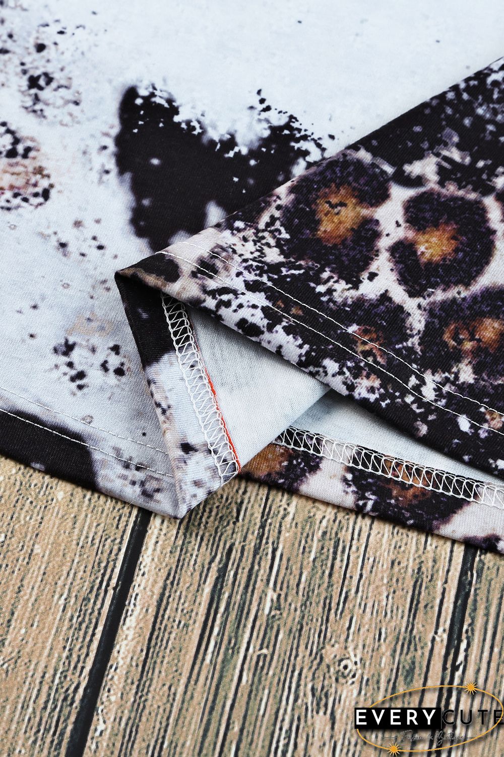 Leopard Mix Animal Print Bleached T Shirt