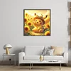 Sunflower Pikachu-11CT Stamped Cross Stitch 40*40cm/15.75*15.75in