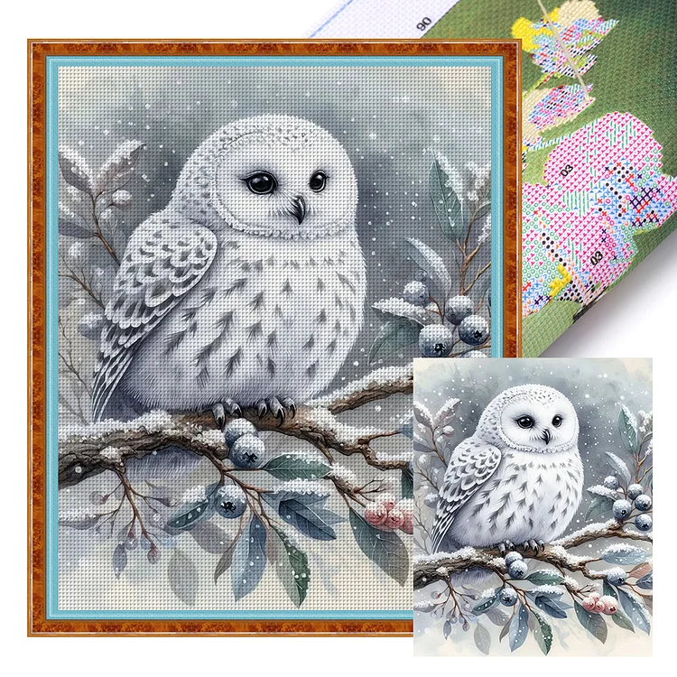 Cute Owl (40*50cm) 11CT Stamped Cross Stitch gbfke