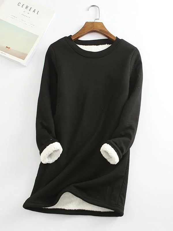 New Casual Cotton Round Neck Solid Sweatshirt & Pants