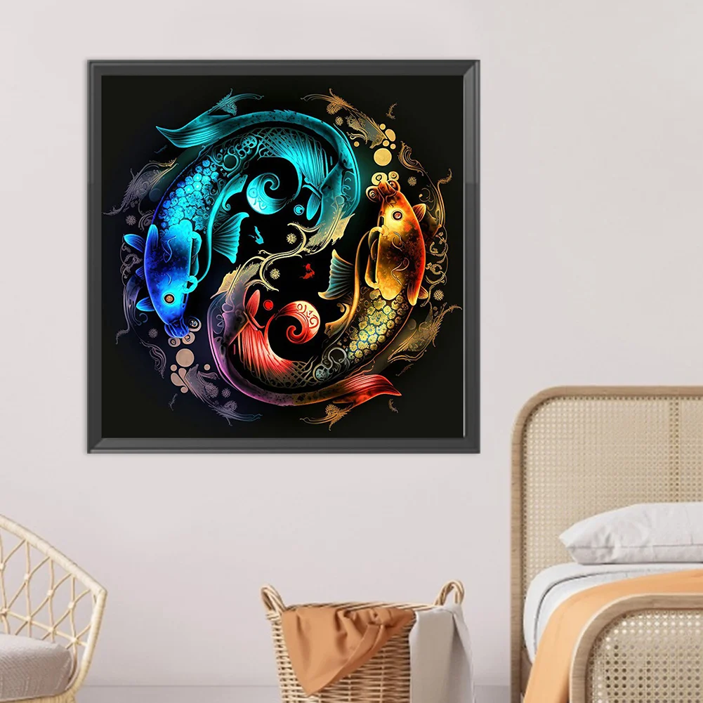 DIY Paint By Number 40*40cm - Yin And Yang Painting