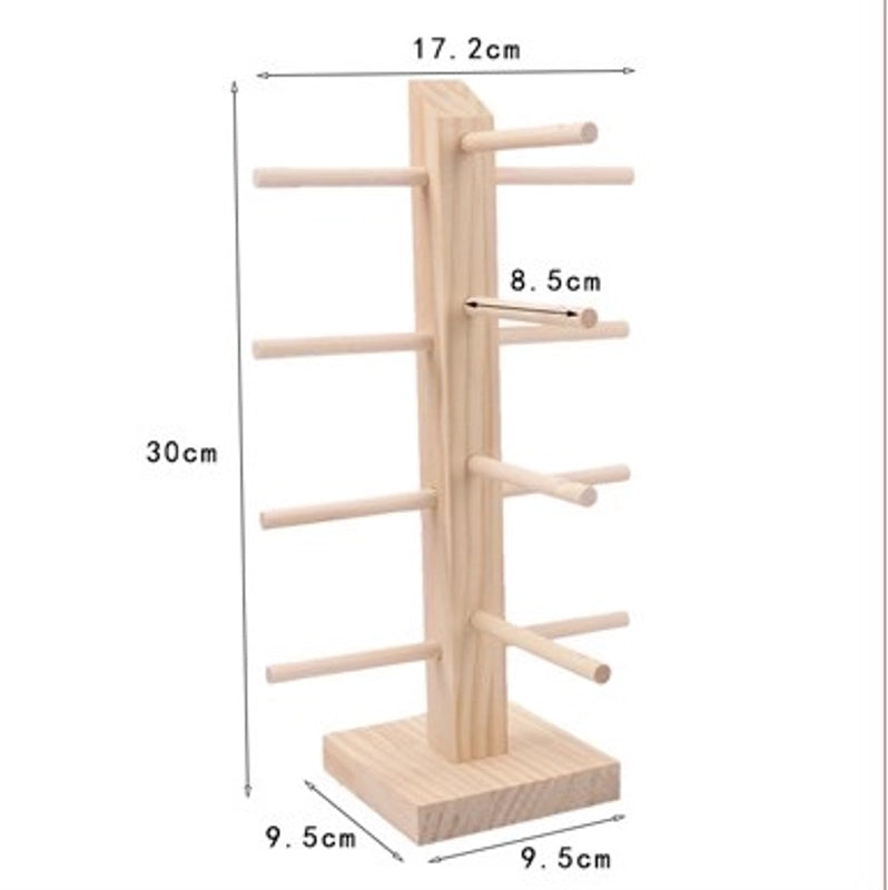 Minimalist Solid Color Solid Wood Patchwork Jewelry Rack