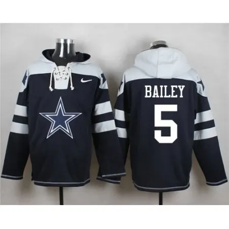Cowboys #5 Dan Bailey Navy Blue Player Pullover NFL Hoodie