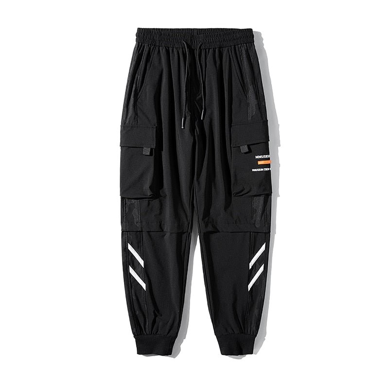 Streetwear Men's Casual Cargo Pants 2021 New Sweatpants Hip Hop Man Trousers Fashion Jogging Pants Male Side Pockets Black Pants