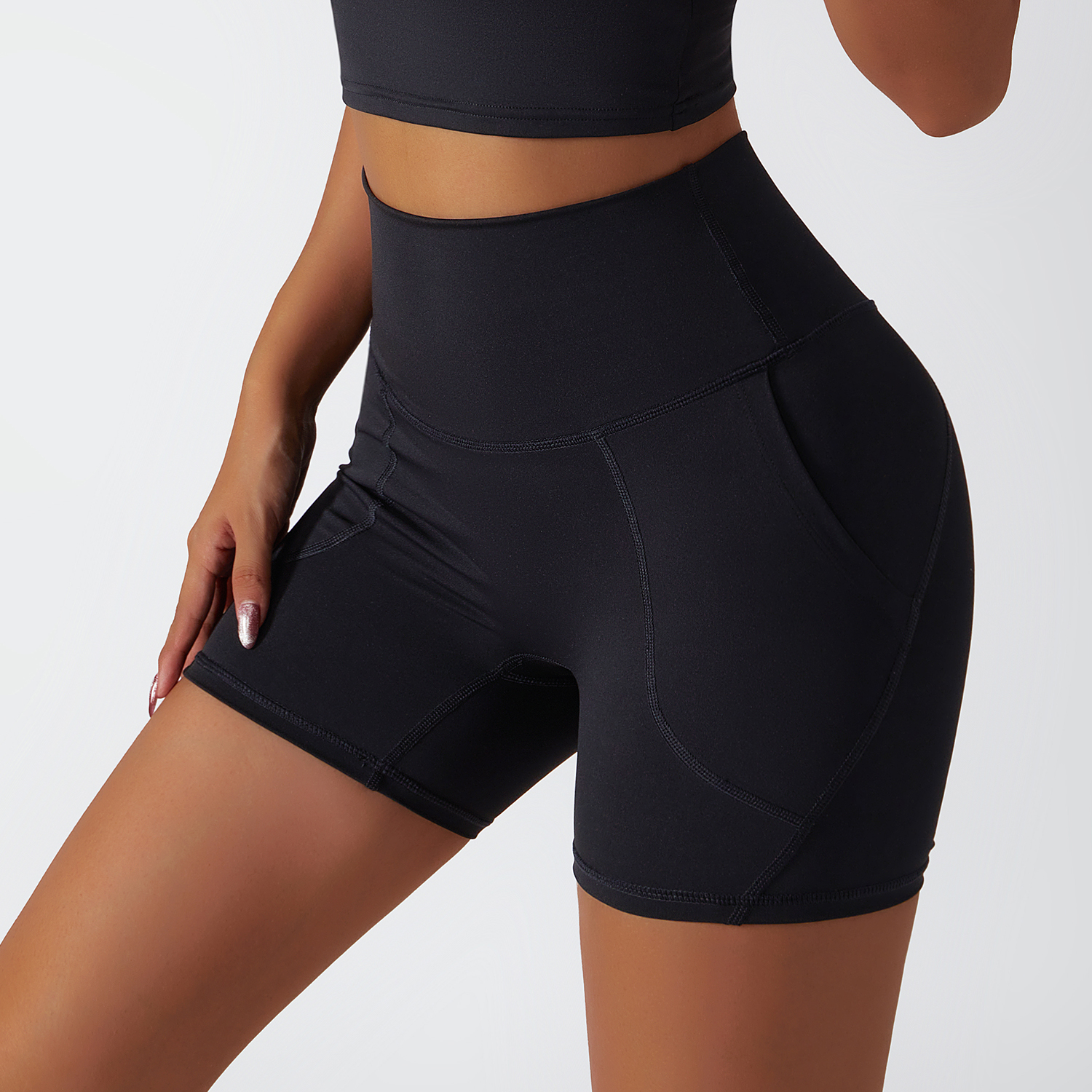 Different types of high rise no camel toe squat proof tummy control comfort lightweight buttery soft hot yoga shorts womens online shopping on Hergymclothing