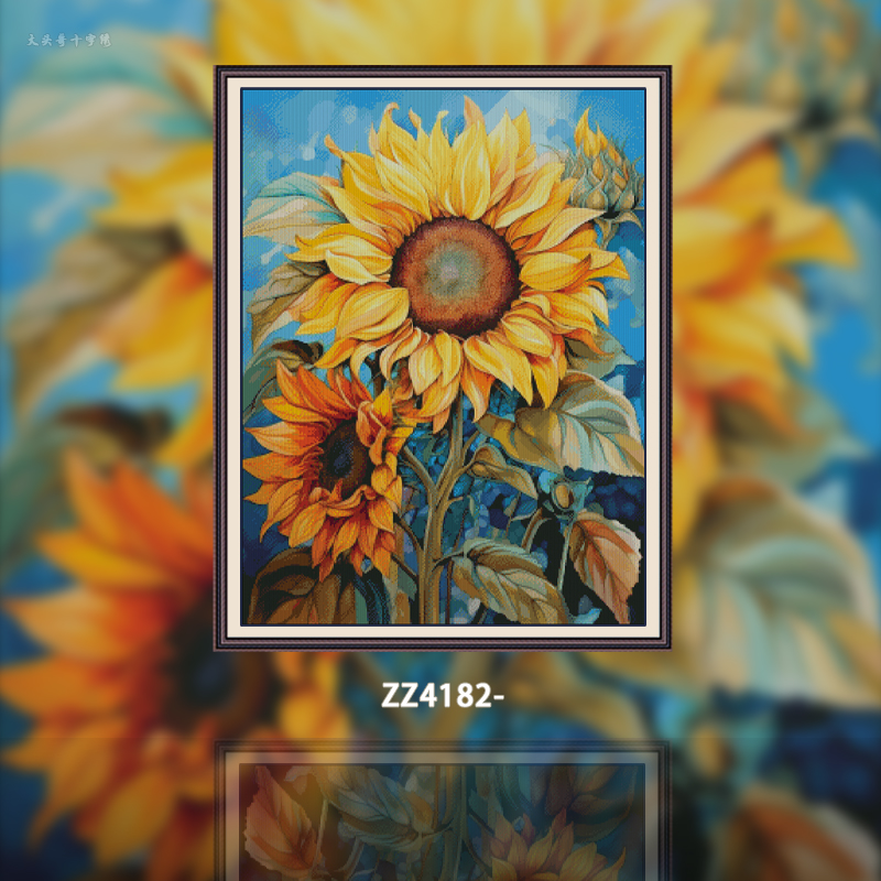 [ZZ4182-Lantian Sunflower]  Painting Fairy Cross Stitch
