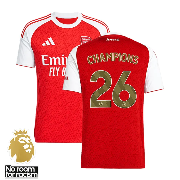 【S~5XL】Arsenal 25/26 EPL Champions Home Football Jersey