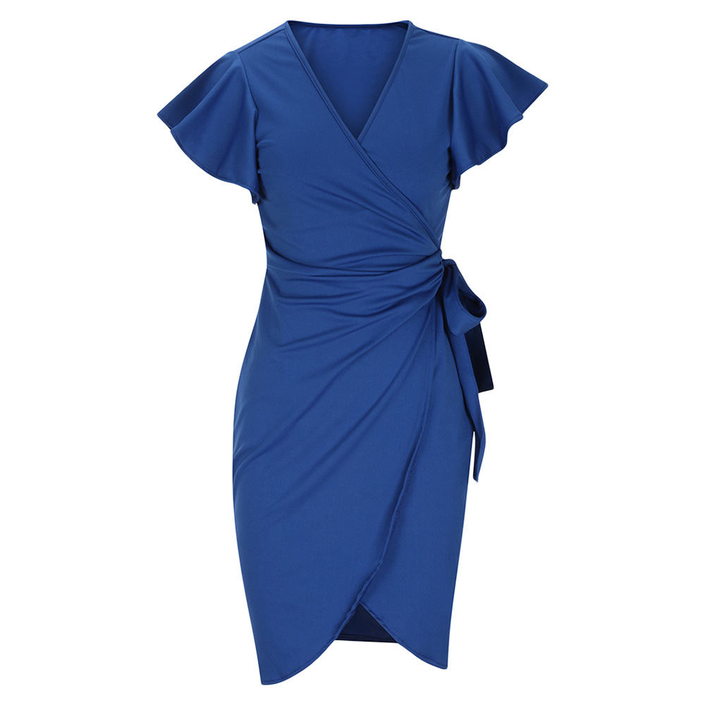 Mature Women V-neck Sheath Summer Dress