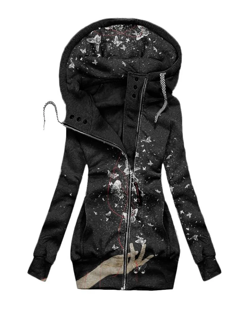 Women's Hooded Sweat printed Jacket04
