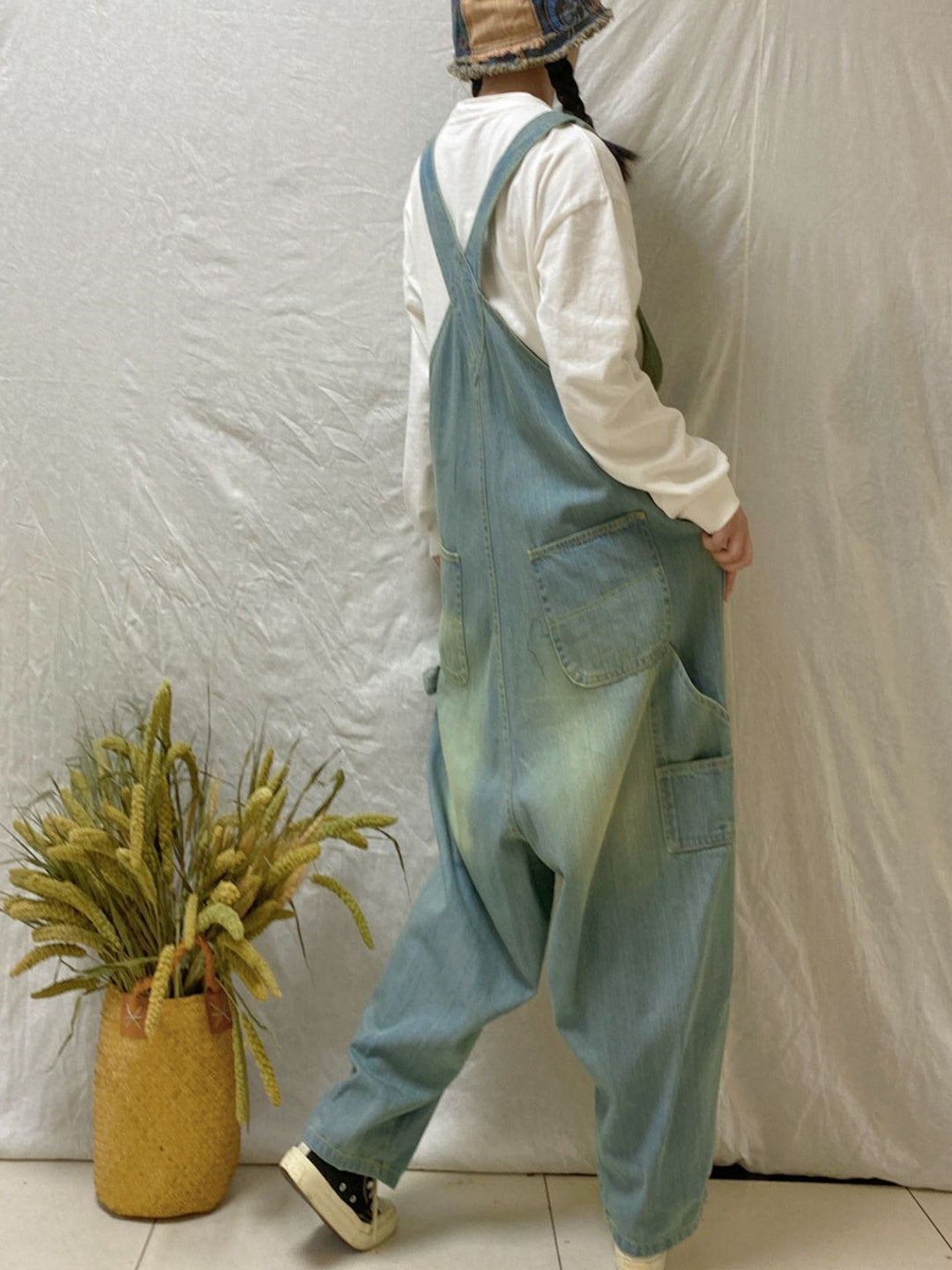 Women Half Sleeve V-neck Solid Color Dress