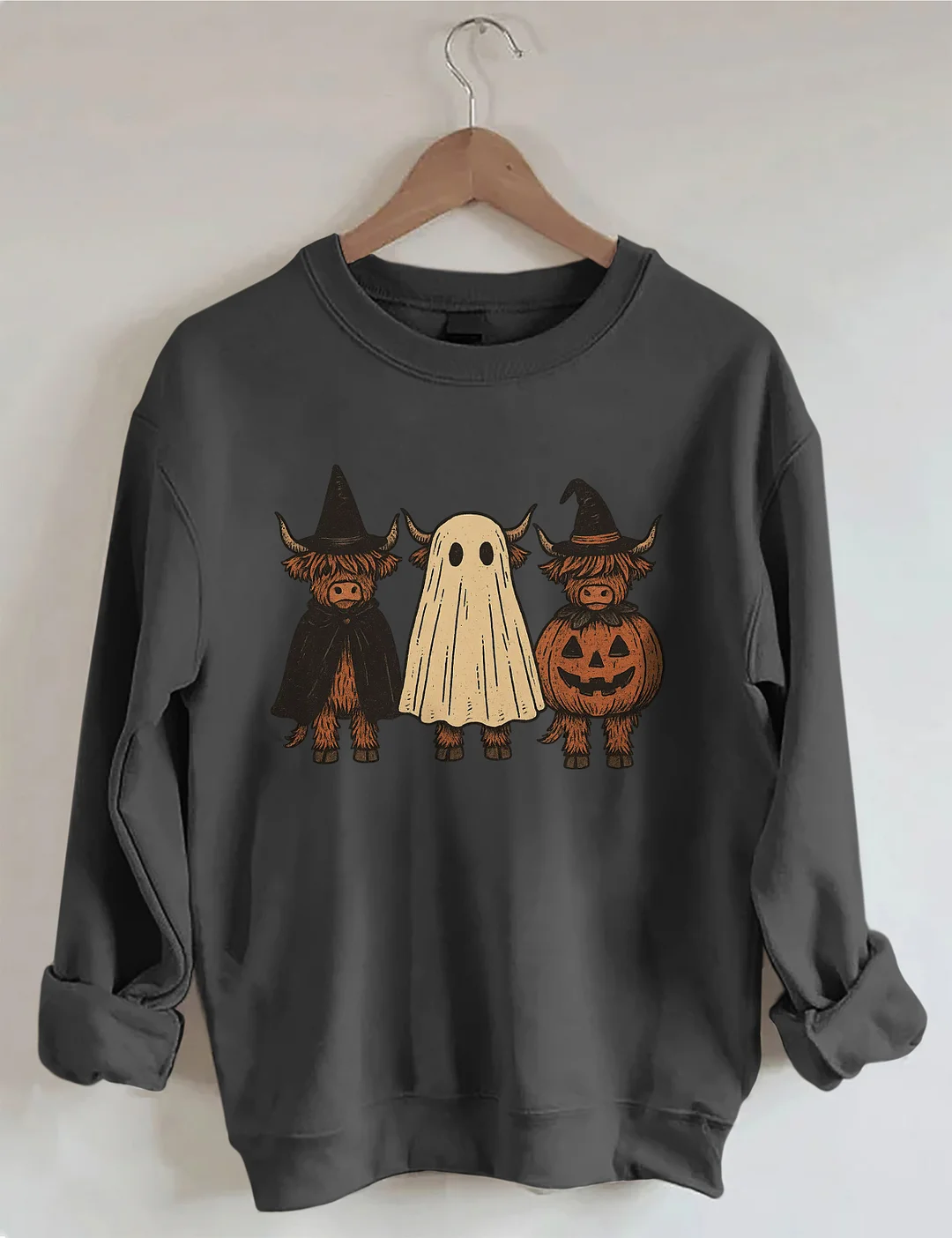 Boo Ghost Highland Cow Sweatshirt