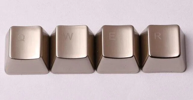 Silver WASD Metal Keycap Set SP16574