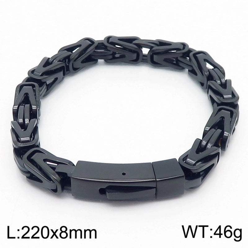 Punk Geometric Stainless Steel Plating Men’s Bracelets