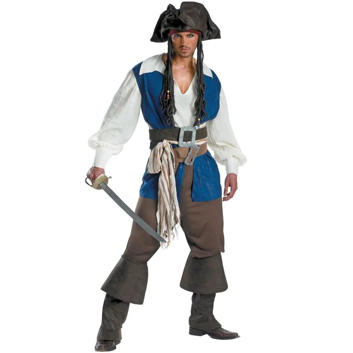 [Wetrose] In Stock Caribbean Cosplay Costume Pirate Captain Sailor Crew For Man Woman Family Couple Halloween Full Set