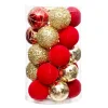 25PCS Golden Shimmers Christmas Velvet Hanging Decor Balls