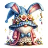 Rabbit Gnome-11CT Stamped Cross Stitch 45*45cm/17.72*17.72in tapestrymarket