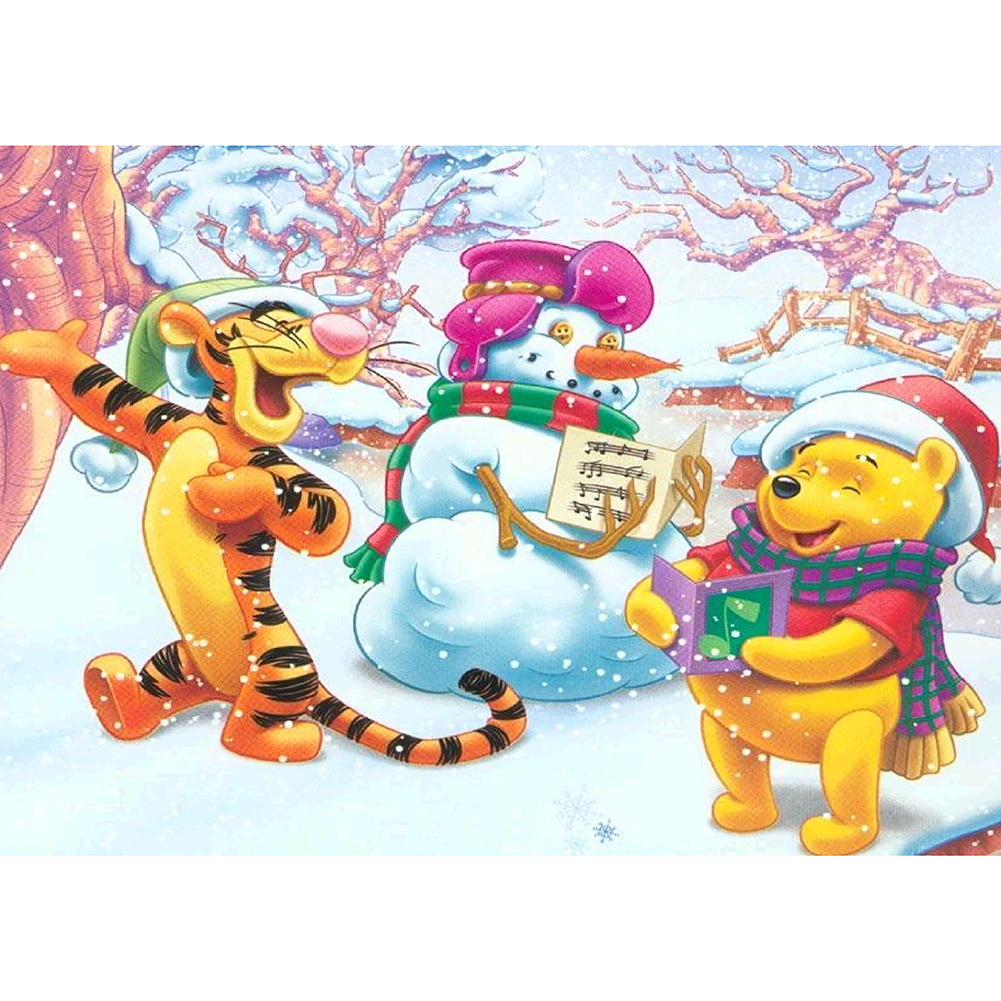 

40*30CM-Round Drill Diamond Painting-Cartoon Bear Tiger, 501 Original