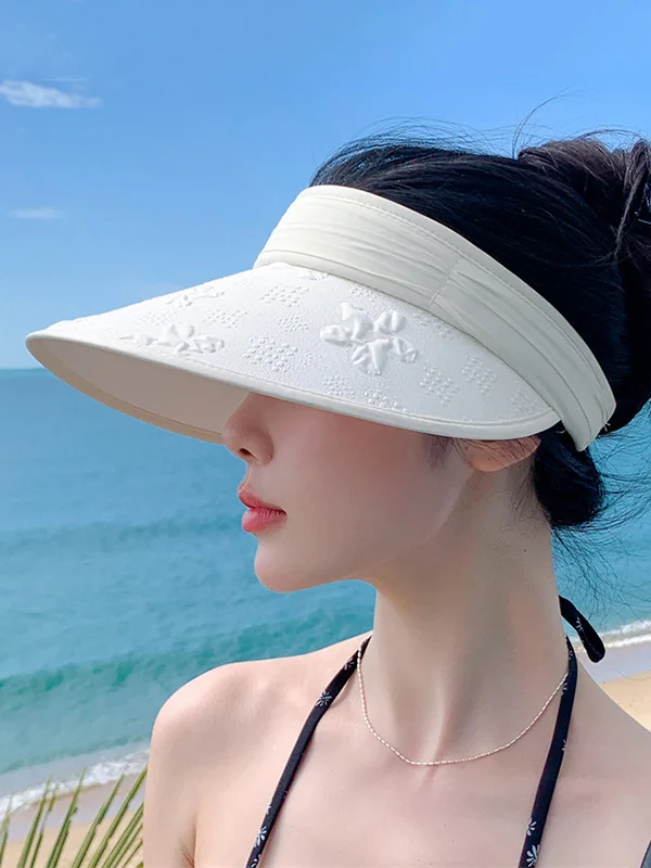 Floral Printed Hollow Sun Protection Hats&Caps