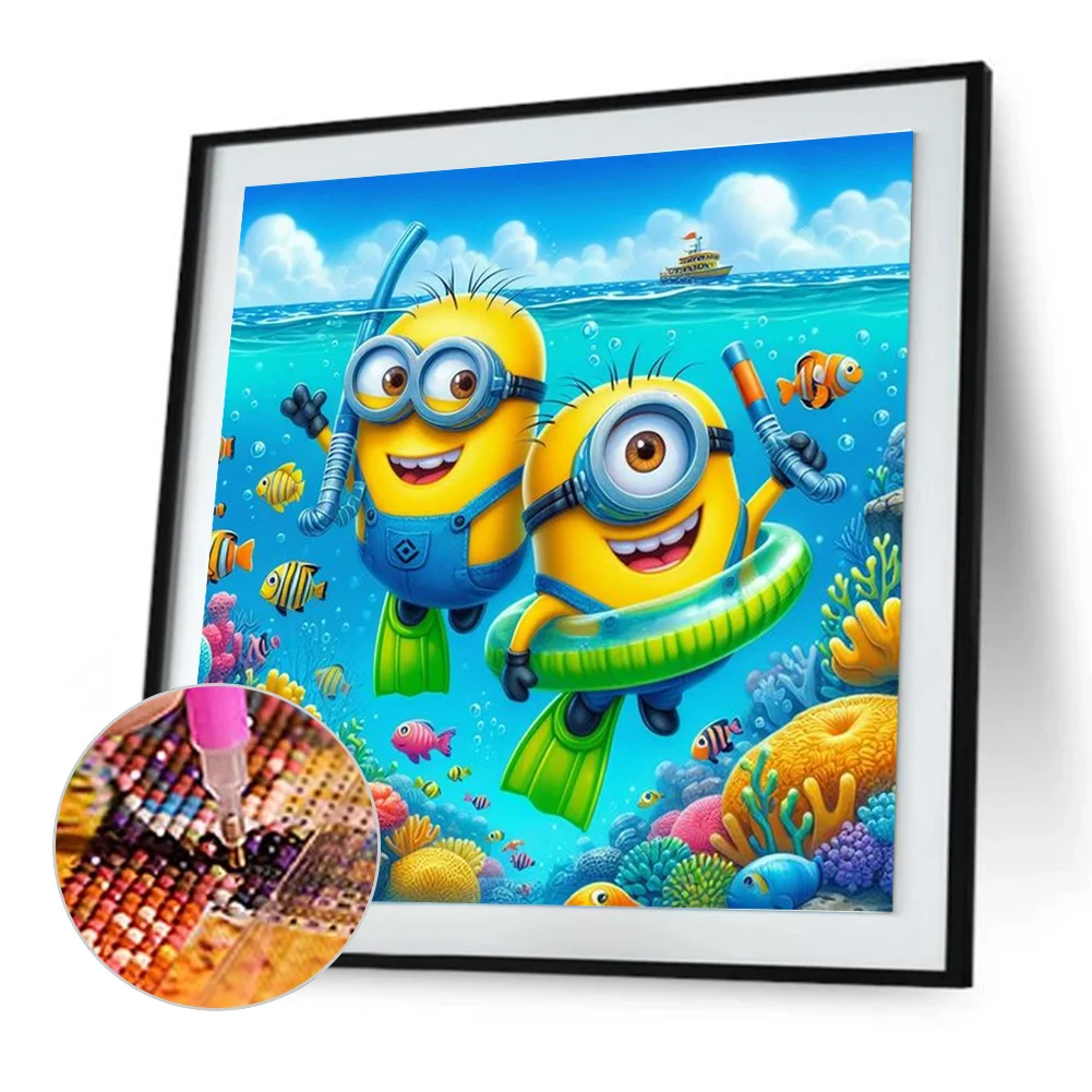 Diamond Painting - Full Round Drill - Minions(Canvas|30*30cm)