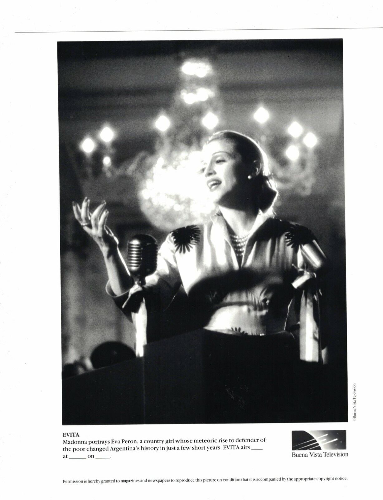 Madonna as EVITA 8 x 10