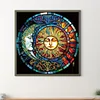 Mandala Soleil Lune-Peinture Diamant Sp&eacute;ciale Partielle-30*30CM
