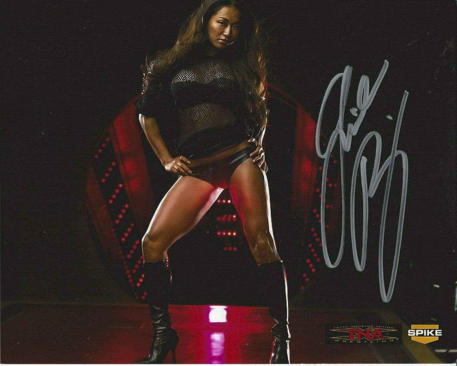 Gail Kim autographed 8x10 Sexy Hot TNA WWE#1