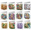12Pcs Birdcage DIY Diamond Painting Greeting Card Kit for Adults Holiday Gifts