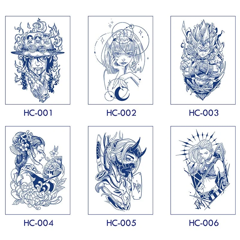 Basketball Anime Flower Butterfly Text Art Festival Cute Cool Waterproof Full Body Arm Men and Women Natural Temporary Tattoos