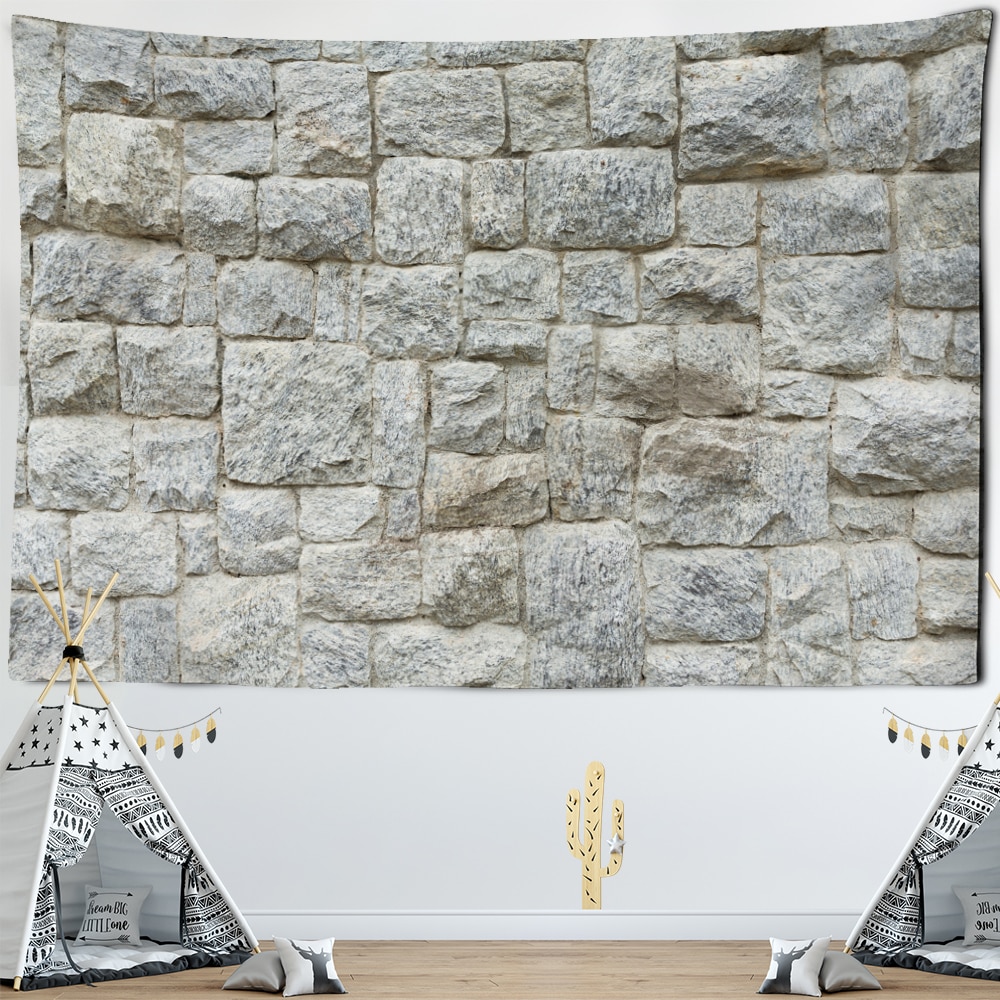 

Wall Tapestry - 3D Printed Brick Stone-150*130cm, 501 Original
