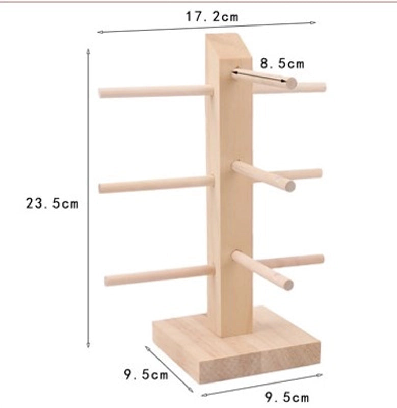 Minimalist Solid Color Solid Wood Patchwork Jewelry Rack
