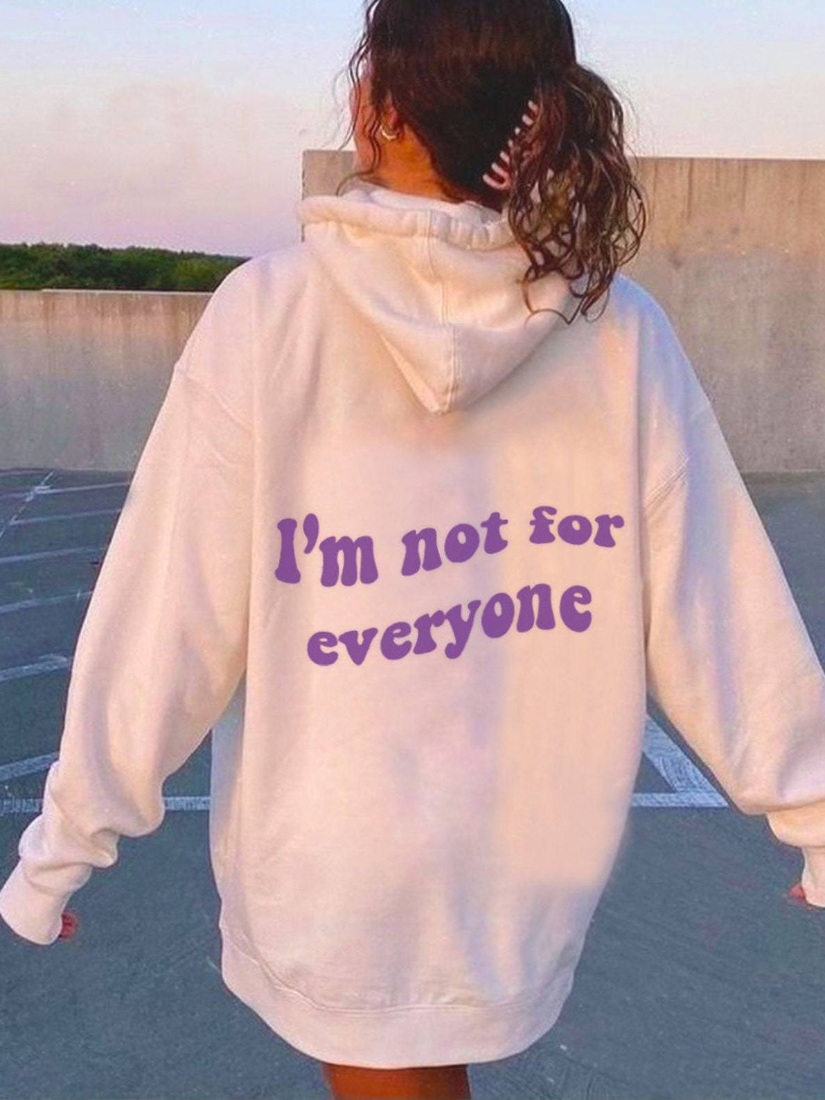 Women's I'm Not For Everyone Graphic Printed Hoodie