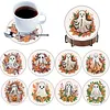 8pcs Full Drill DIY Gem Art Diamond Painting Set Halloween(floral ghost)