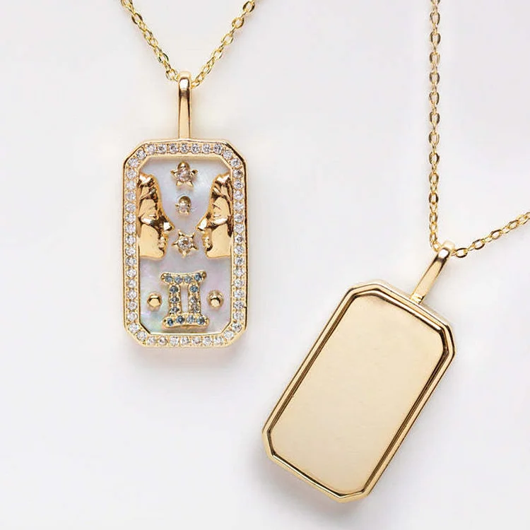 Gemini - Dainty Zodiac Amulet Necklace