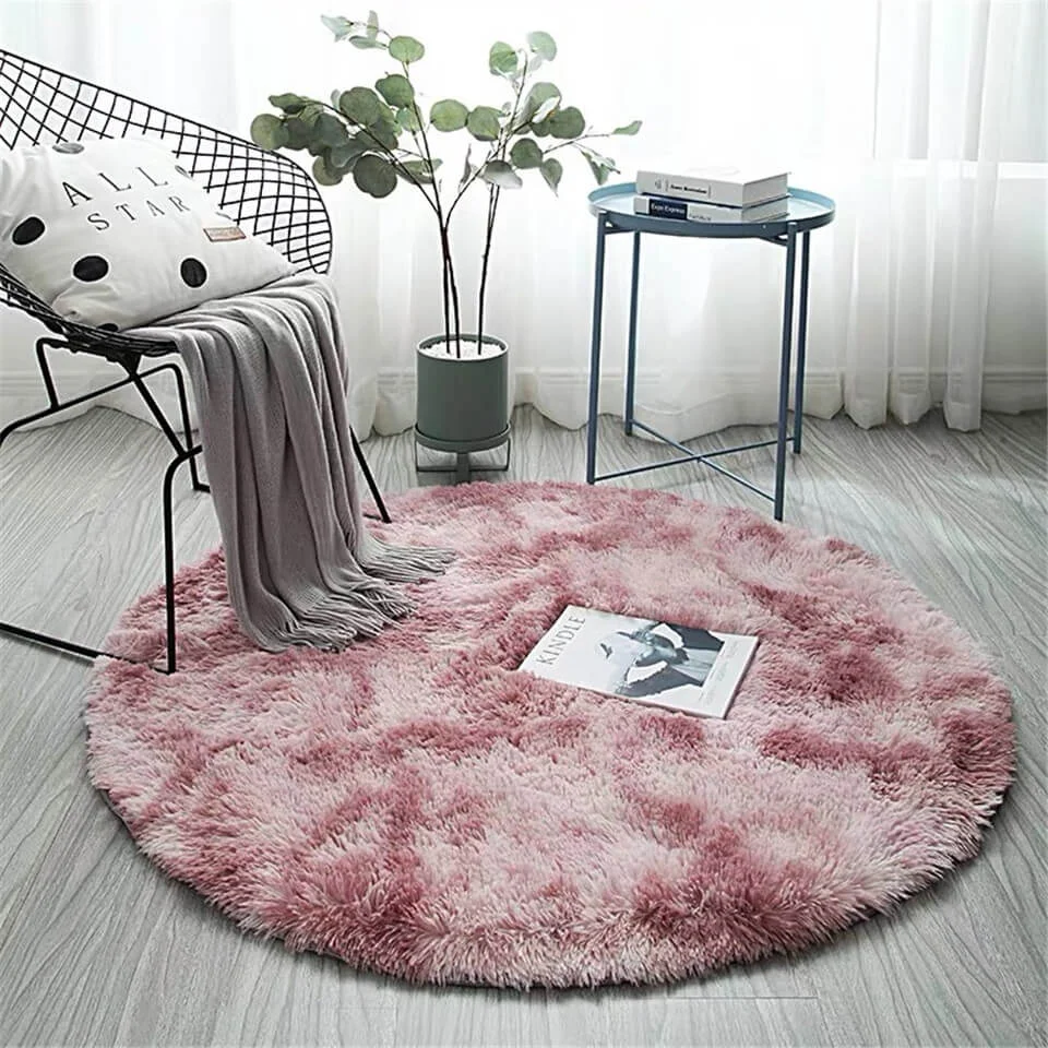 Round Fluffy Area Rug