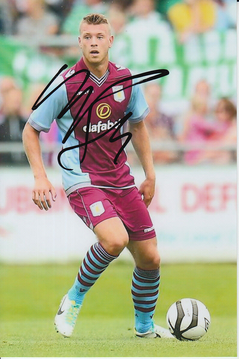 ASTON VILLA HAND SIGNED NATHAN BAKER 6X4 Photo Poster painting.