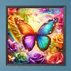 Diamond Painting -DIY Round Drill Colorful Butterfly(40x40cm)