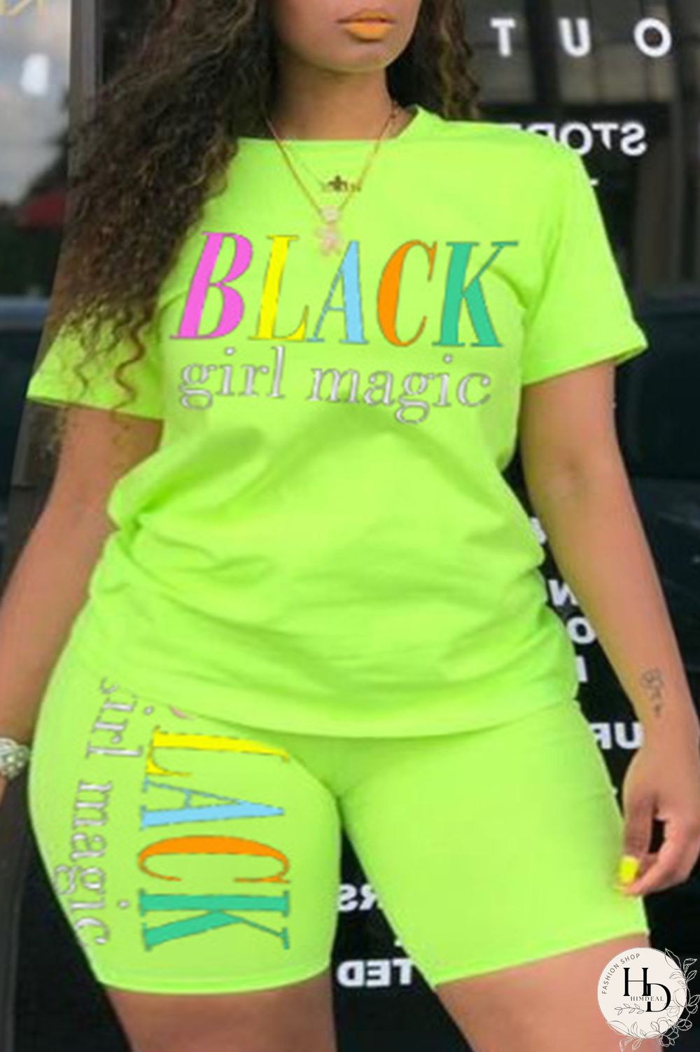 Light Blue Fashion Casual O Neck Letter Print Two Piece Suits Stitching Plus Size