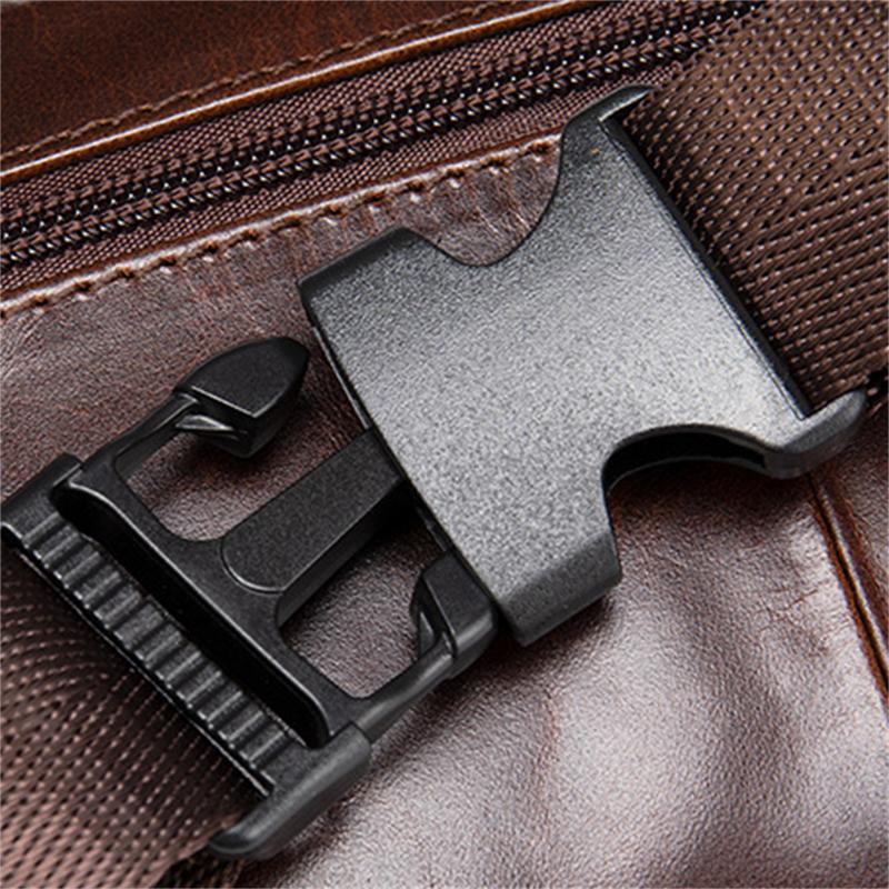 Leather Trendy Men's Bag Casual Crossbody Bag Fashion Waist Bag Chest Bag