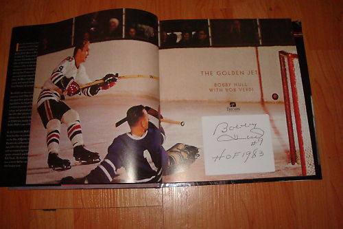 Bobby Hull Signed Book W/COA Chicago Blackhawks