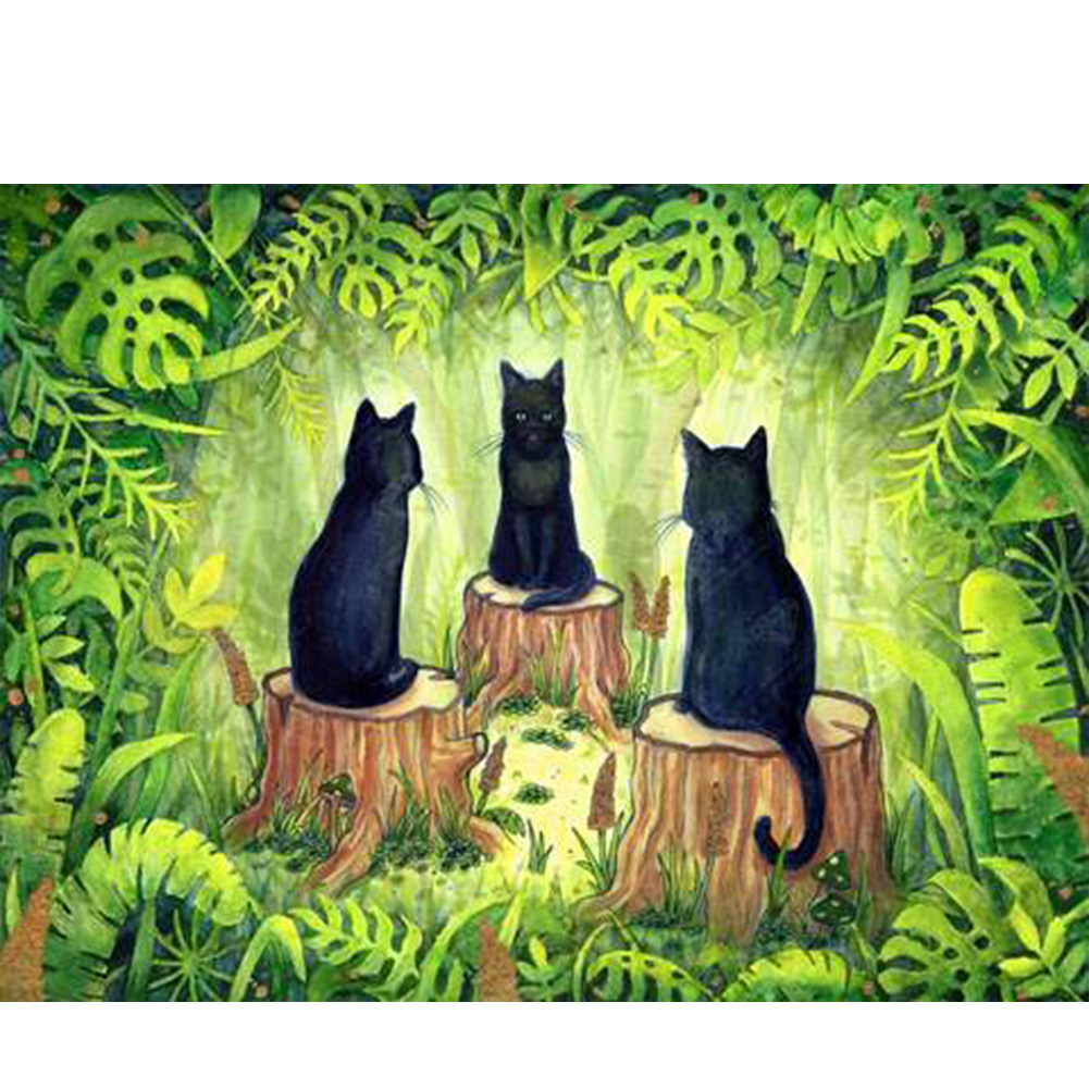 

Black Cat - Round Drill Diamond Painting - 40*30CM, 501 Original